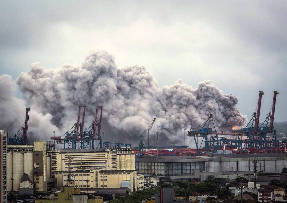 FUGA DE GAS DE GRANDES PROPORCIONES ALCANZA EL MAYOR PUERTO DE BRASIL