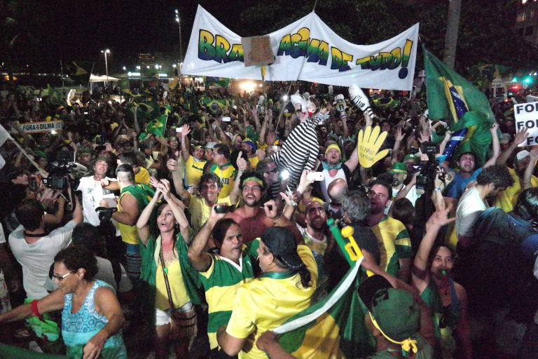 Brazil, Rio de Janeiro, impeachment party