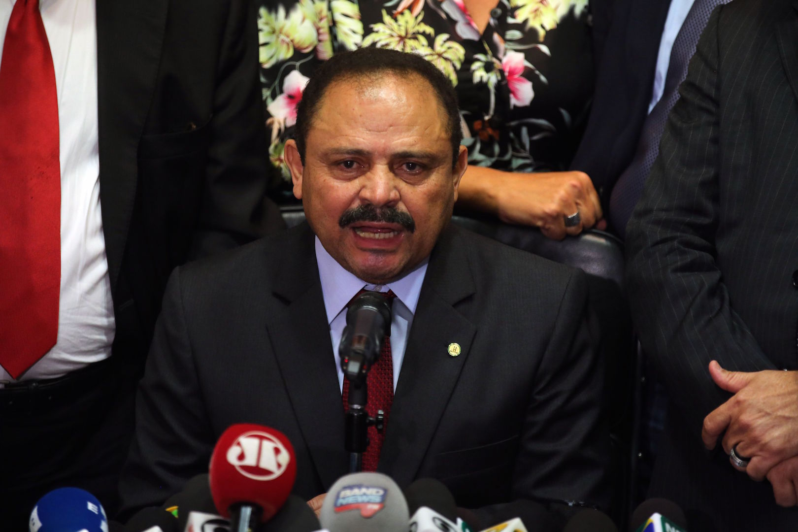 Brazil, Brasilia,Interim Chamber President Waldir Maranhão, gives press conference to explain annulment decision