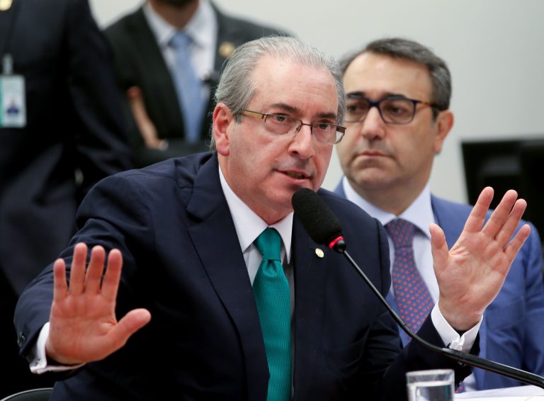 Brazil, Rio de Janeiro, Chamber Speaker Eduardo Cunha defends himself in front of Chamber's Ethics Board