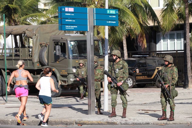 Armed Forces Patrol Streets in Brazil Before Olympics