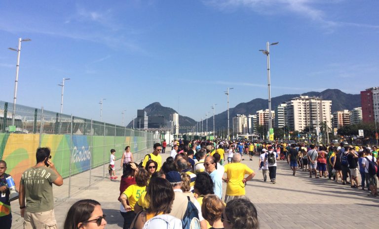 Long lines have faced spectators so far at the Olympic venues