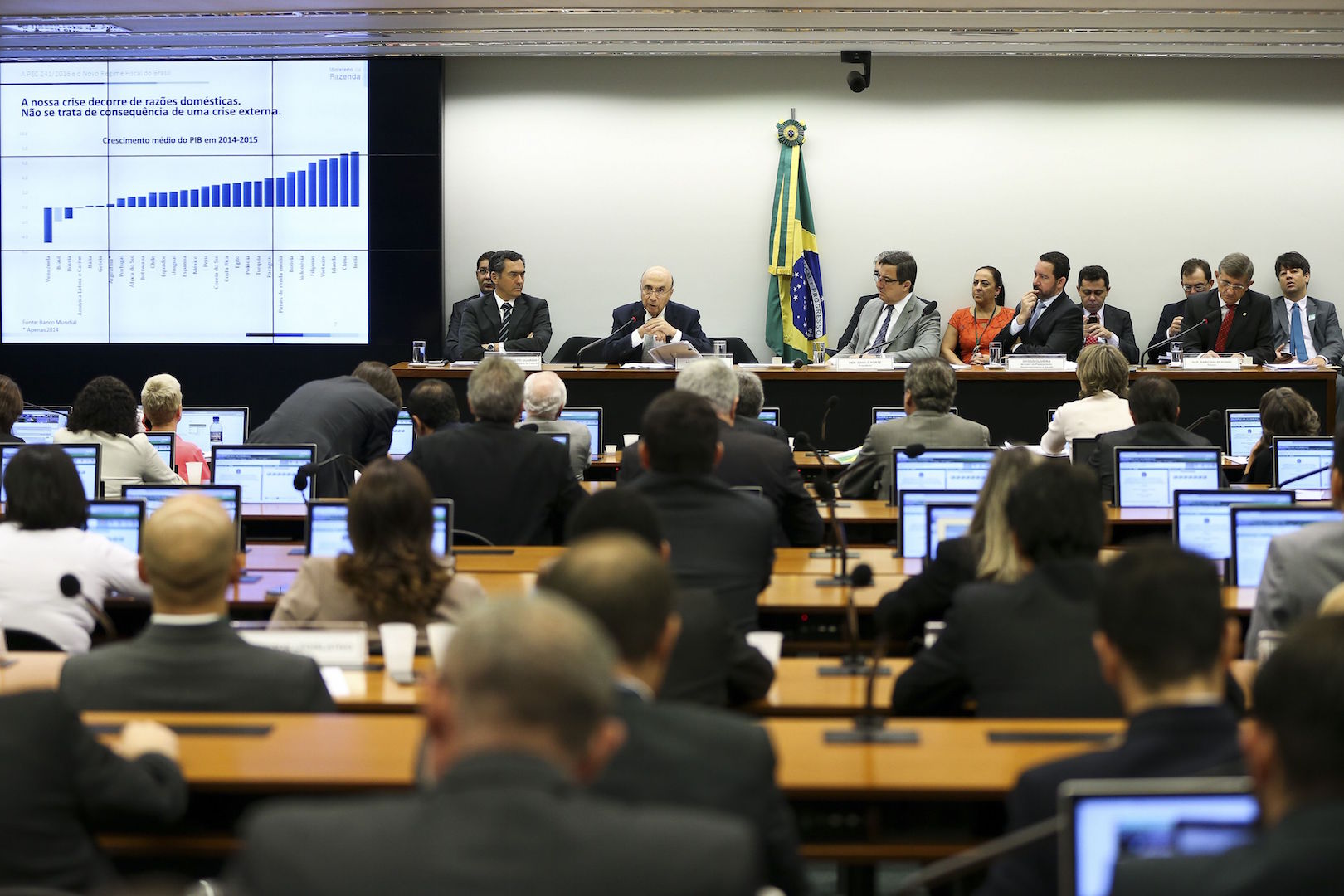 Brazil,Finance Minister Henrique Meirelles speaks to Chamber commission about fiscal reform.