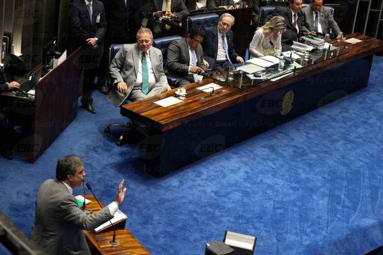 Brazil, Rousseff's defense council speaks to senators at Tuesday's impeachment process session,