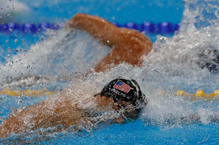 Brazil, Rio de Janeiro, Michael Phelps wins his fourth gold medal at Rio Olympics,