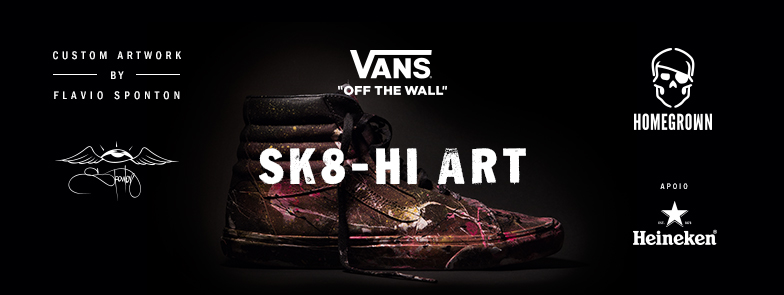 Rio de Janeiro, Brazil News, Brazil, Ipanema, Homegrown Galeria, Exhibitions in Rio de Janeiro, Sk8 Hi, Vans, Flavio Sponton, Sk8 Hi Art, Art Exhibition in Rio de Janeiro, Art in Rio de Janeiro