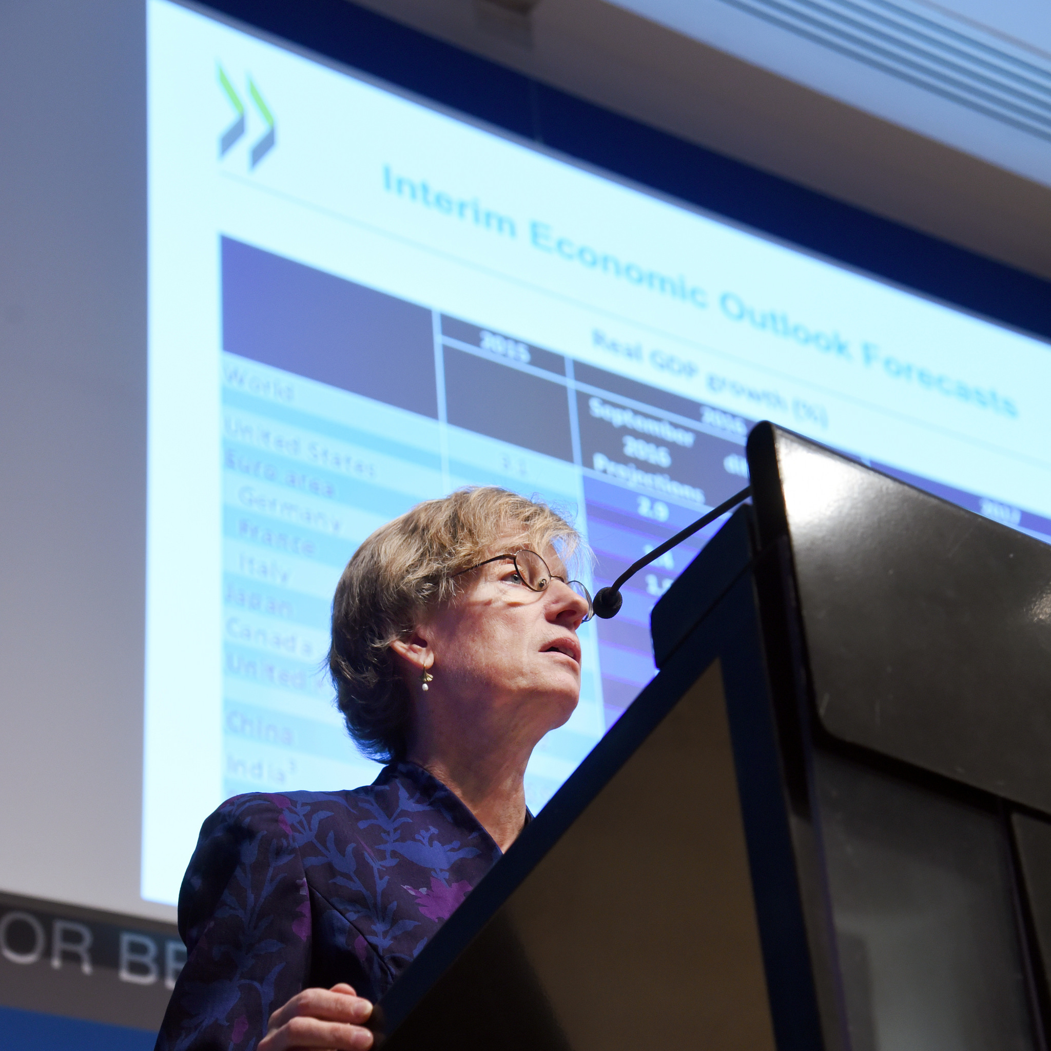 Brazil,OECD's Chief Economist Catherine Mann delivers interim economic outlook