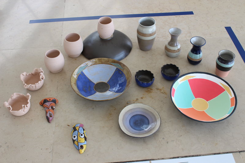 Ceramic pots that represent Keto Kabango's home city in the Republic of Congo | photo by Lise Alves