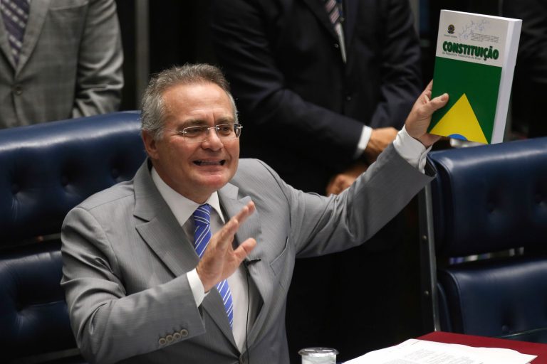 Brazil, Brazil news,Senate president Renan Calheiros holds country's Constitution and speaks of government powers and their limits