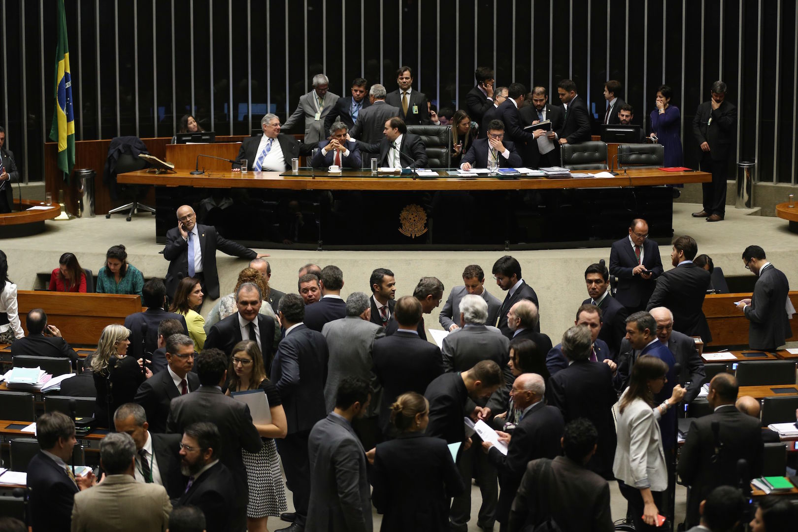 Brazil, Brasilia,Chamber of Deputies votes on lifting requirement of participation by Petrobras in all pre-salt operations