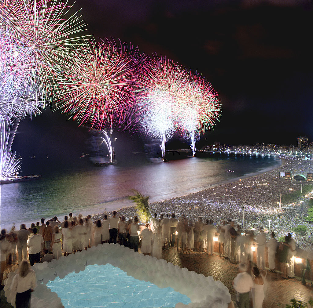 New Year celebrations in Copacabana, photo by Porto Bra Hotels/Flickr Creative Commons License.