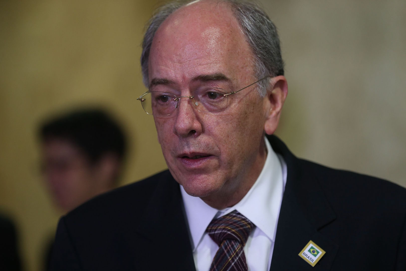 Brazil, Rio de Janeiro,Petrobras' CEO, Pedro Parente announces agreement with France's Total,