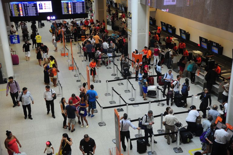 Brazil, Rio de Janeiro,Passengers traveling through Santos Dumont Airport complained about the temperatures