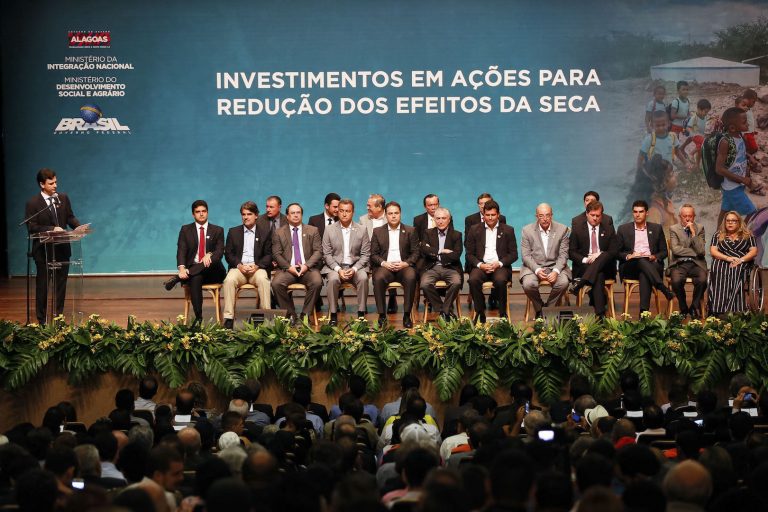 Brazil, Maceio,Brazil's President Michel Temer along with several cabinet members announce investments to combat severe drought in the Northeastern part of the country,