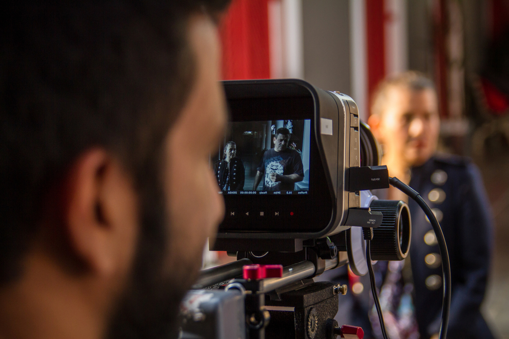 Film production taking place at the International Academy of Cinema in Botafogo, photo by Academia Internacional de Cinema.