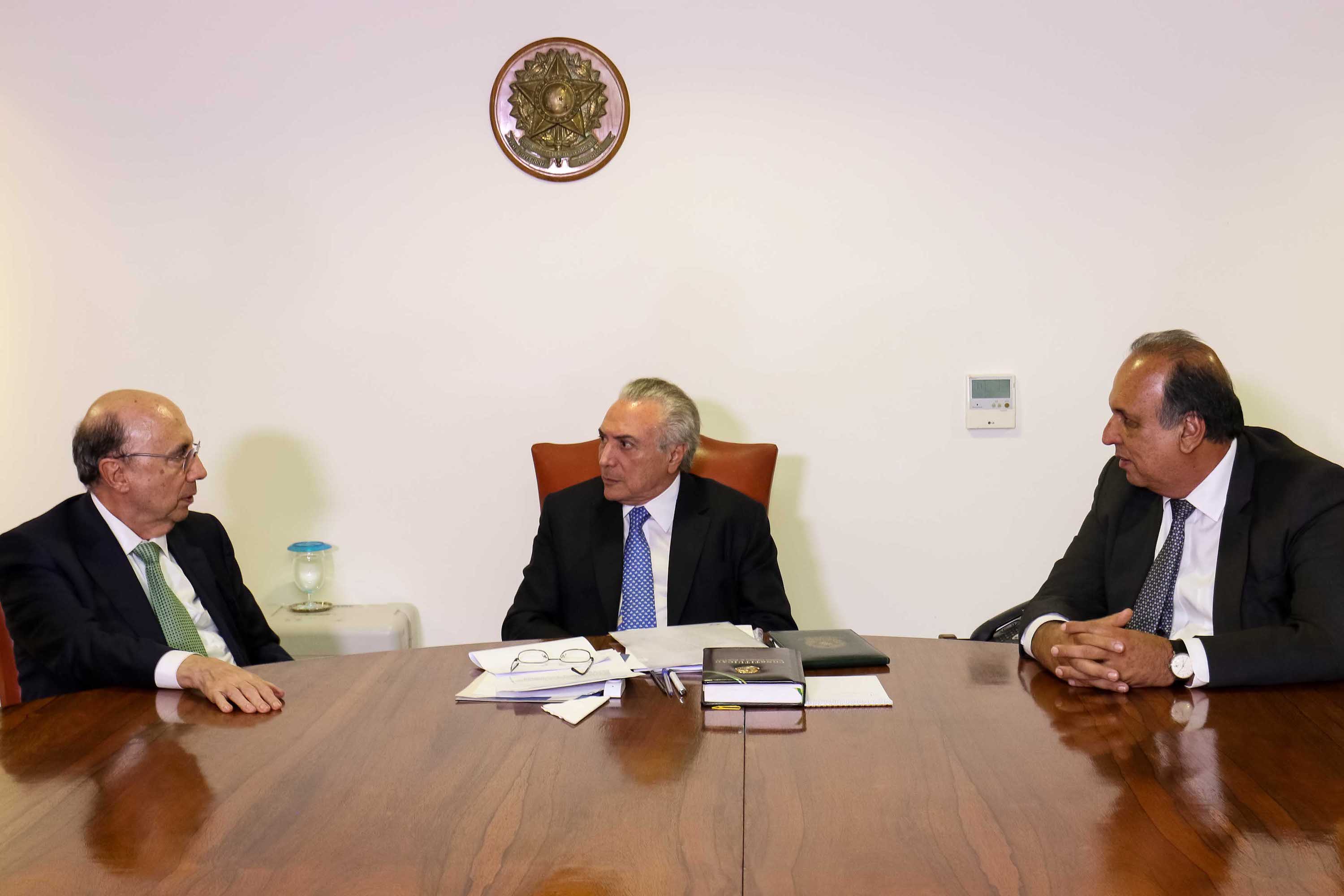 Minister Meirelles and Governor Pezão met with the President of the Republic, Michel Temer, Rio de Janeiro, Brazil, Brazil News