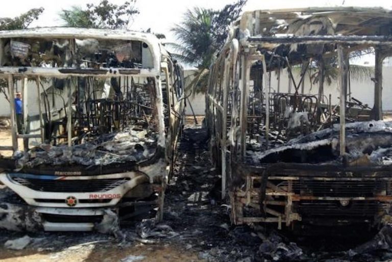 Brazil,Buses were once again burned on Thursday night in Natal,