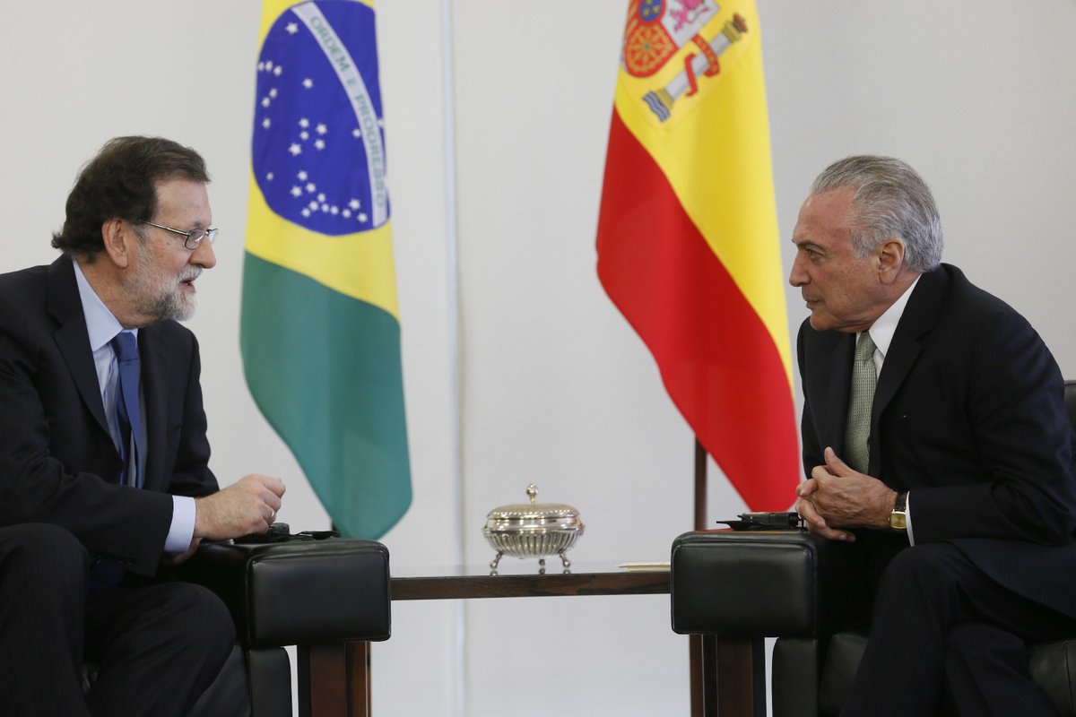 Michel Temer recebe o presidente do Governo da Espanha