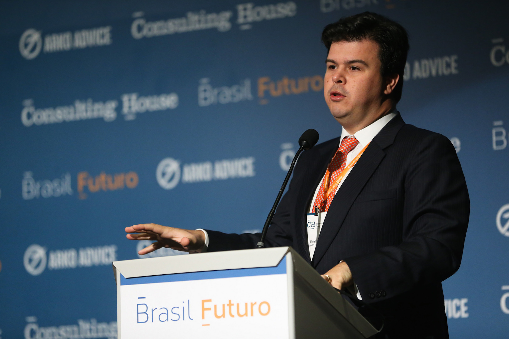 Brazil, São Paulo,Mines and Energy Minister Fernando Coelho Filho during the Brasil Futuro Conference,