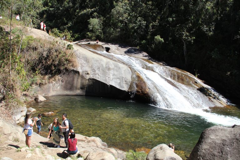 Brazil, Rio de Janeiro,One of the most sought out tourist attractions in Visconde de Maua is the Cachoeira do Escorrega
