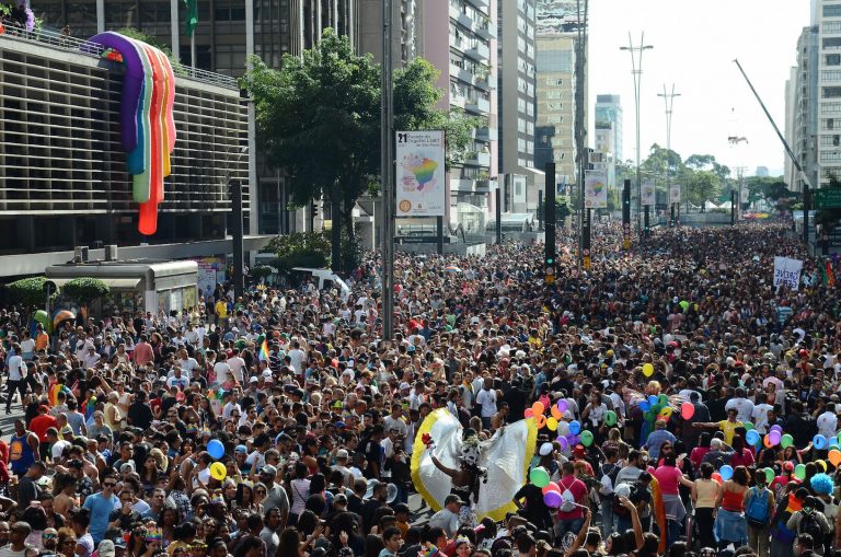 Brazil, São Paulo,The 21st Gay Pride Parade in São Paulo attracted three million persons on Sunday