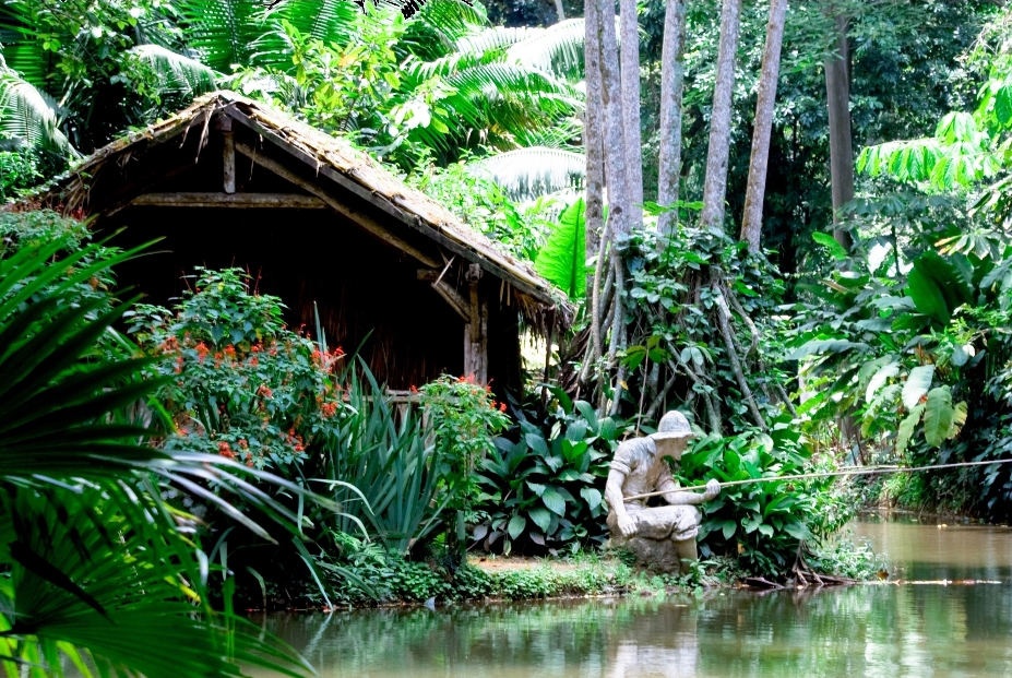 The fisherman’s hut similar to the traditional Amazonian dwellings can be seen at the Jardim Botânico in Rio, Rio de Janeiro, Brazil, Brazil News