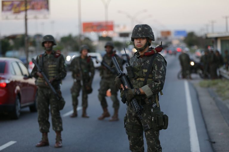 Troops on the highway, Rio de Janeiro, Brazil, Brazil News
