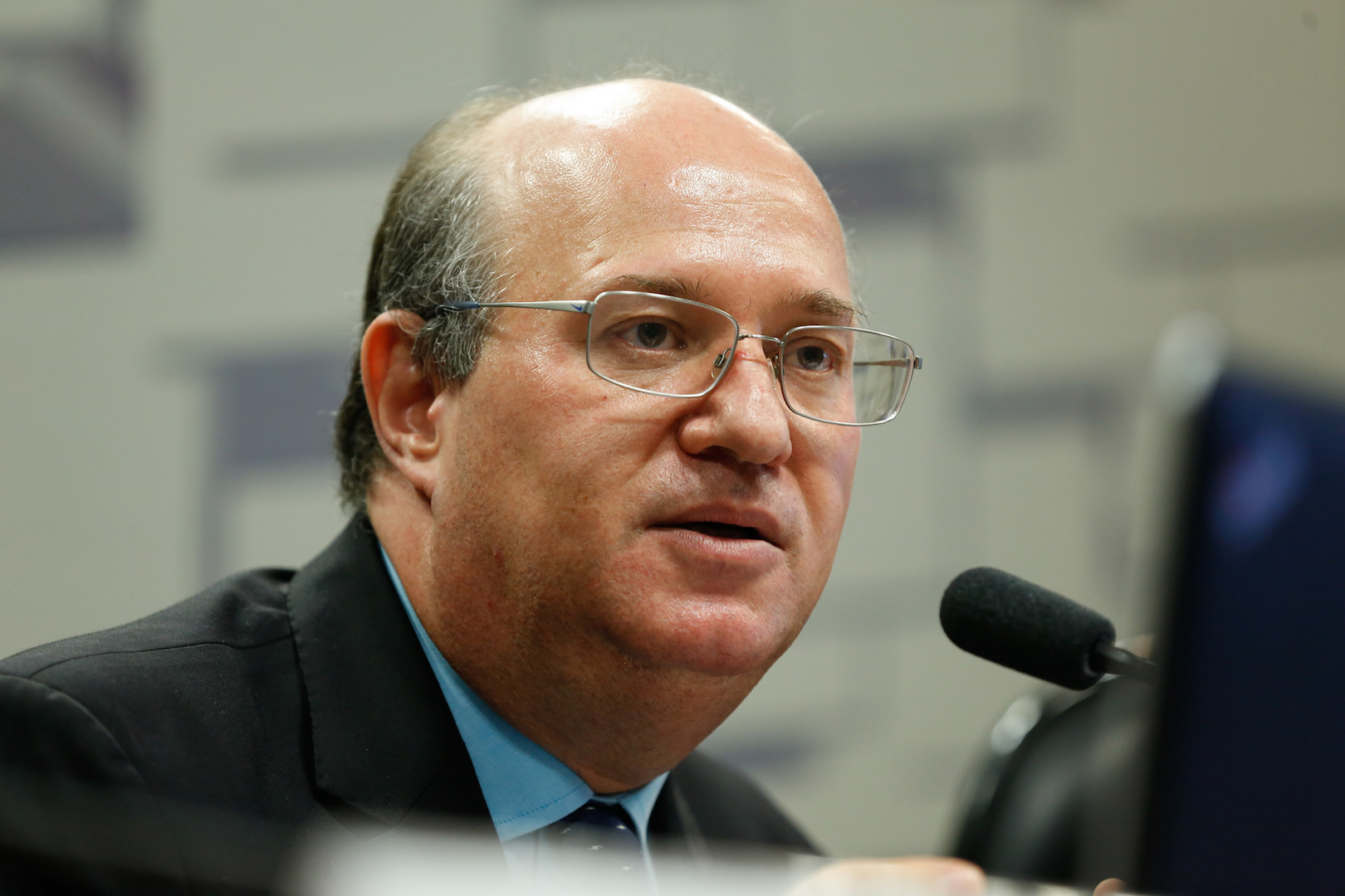 Brazil, Brasilia,Brazil's Central Bank decreases benchmark interest rate to single digit on Wednesday.
