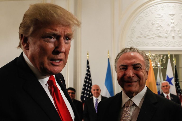Brazil, New York,Presidents Donald Trump and Michel Temer, met on Monday night before the United Nation's annual meeting,