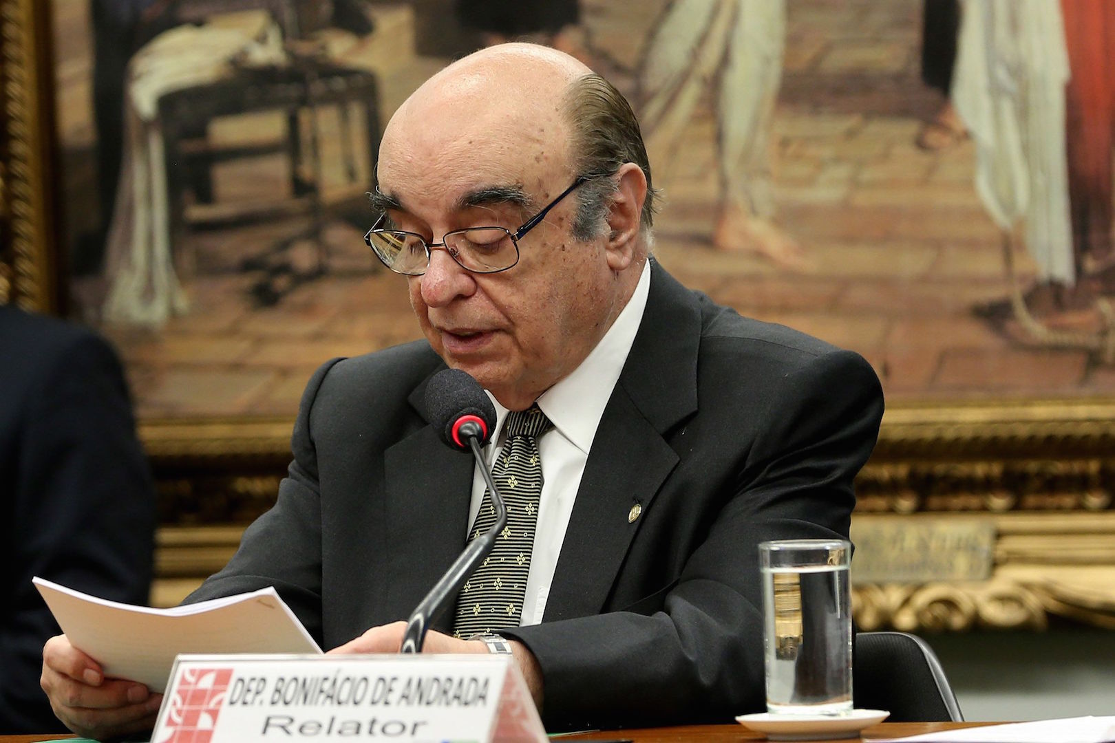 Brazil, Brasilia,Congressman Bonifacio Andrada calls for Lower House to reject charges against President Temer,