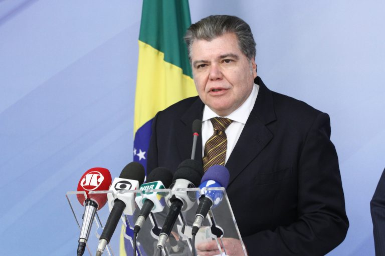 Brazil, Brasilia,Environment Minister, Sarney Filho, announces reduction in deforestation in Amazon region