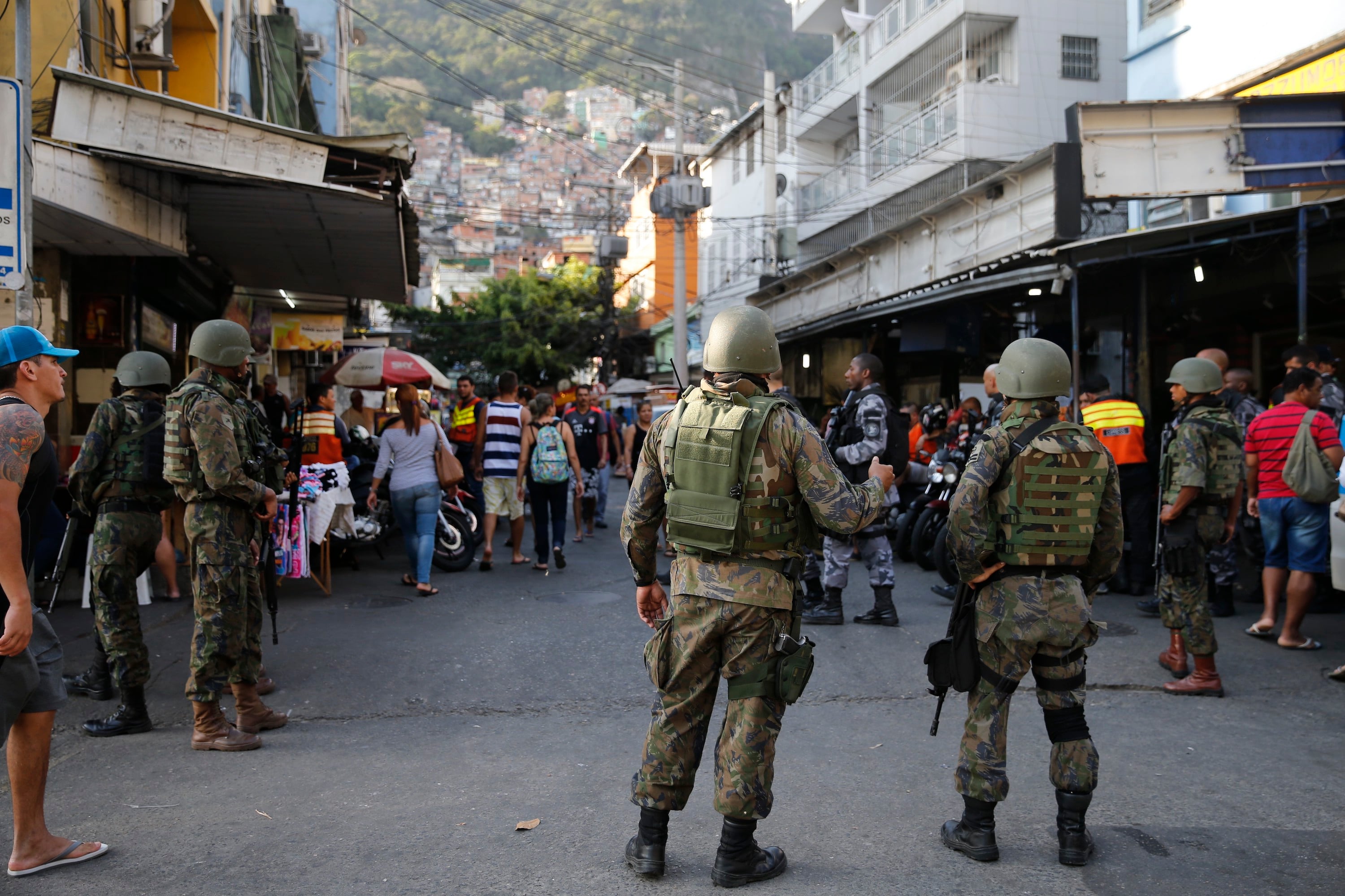 The Armed Forces returned today (October 10th) to the favela community of Rocinha, in the Zona Sul (South Zone) of Rio de Janeiro, favela, community, Rio de Janeiro, Brazil,Brazil News