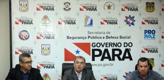 Brazil, Pará,Pará state officials during a press conference on Tuesday to announce an attempted mass escape at the CRPP III unit at the Santa Izabel Prison Complex