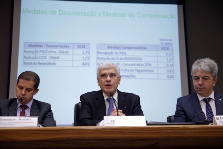 Brazil,Brasil's IRS director, Jorge Rachid, announces measures to compensate loss to be had by fuel subsidies
