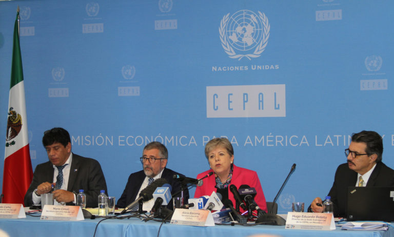 Brazil,ECLAC's Executive Secretary, Alicia Bárcena, during the release of the entity's annual report