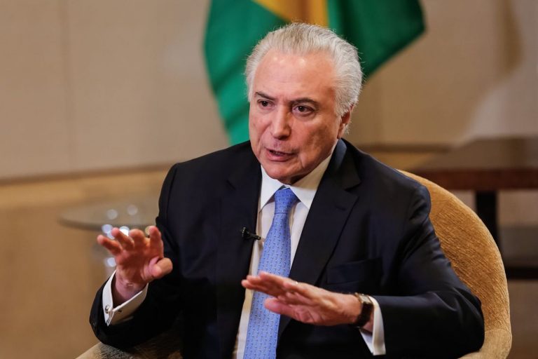 Brazil,Brazil's President Michel Temer admits to suspending military intervention in Rio for passing of pension reform bill.