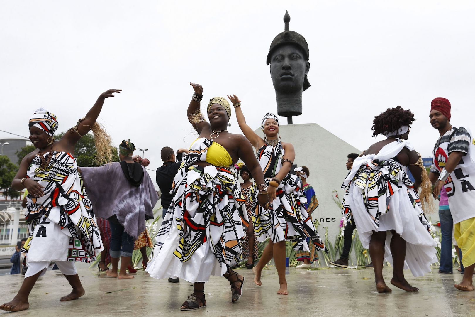 Brazil, Rio de Janeiro,Rio de Janeiro's Black community celebrates Black Awareness Day in front of Zumbi dos Palmares statue,