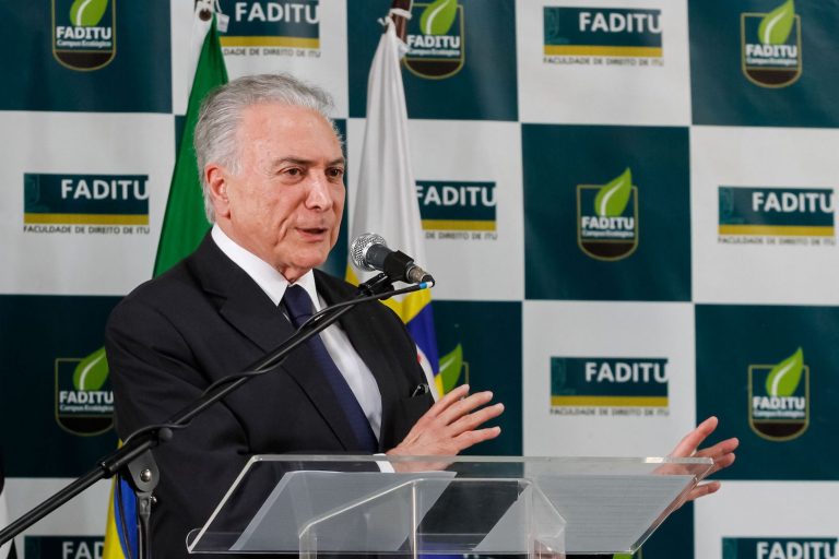 Brazil,President Temer speaks to audience with less than fifteen days for the end of his presidency.