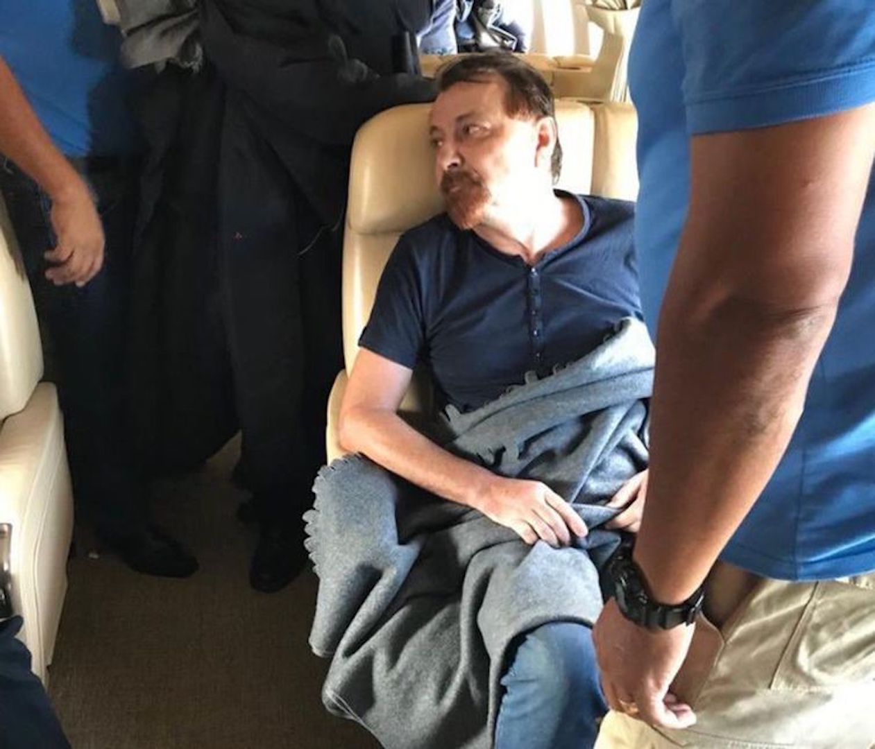 Brazil,Cesare Battisti on airplane on his way to Italy,