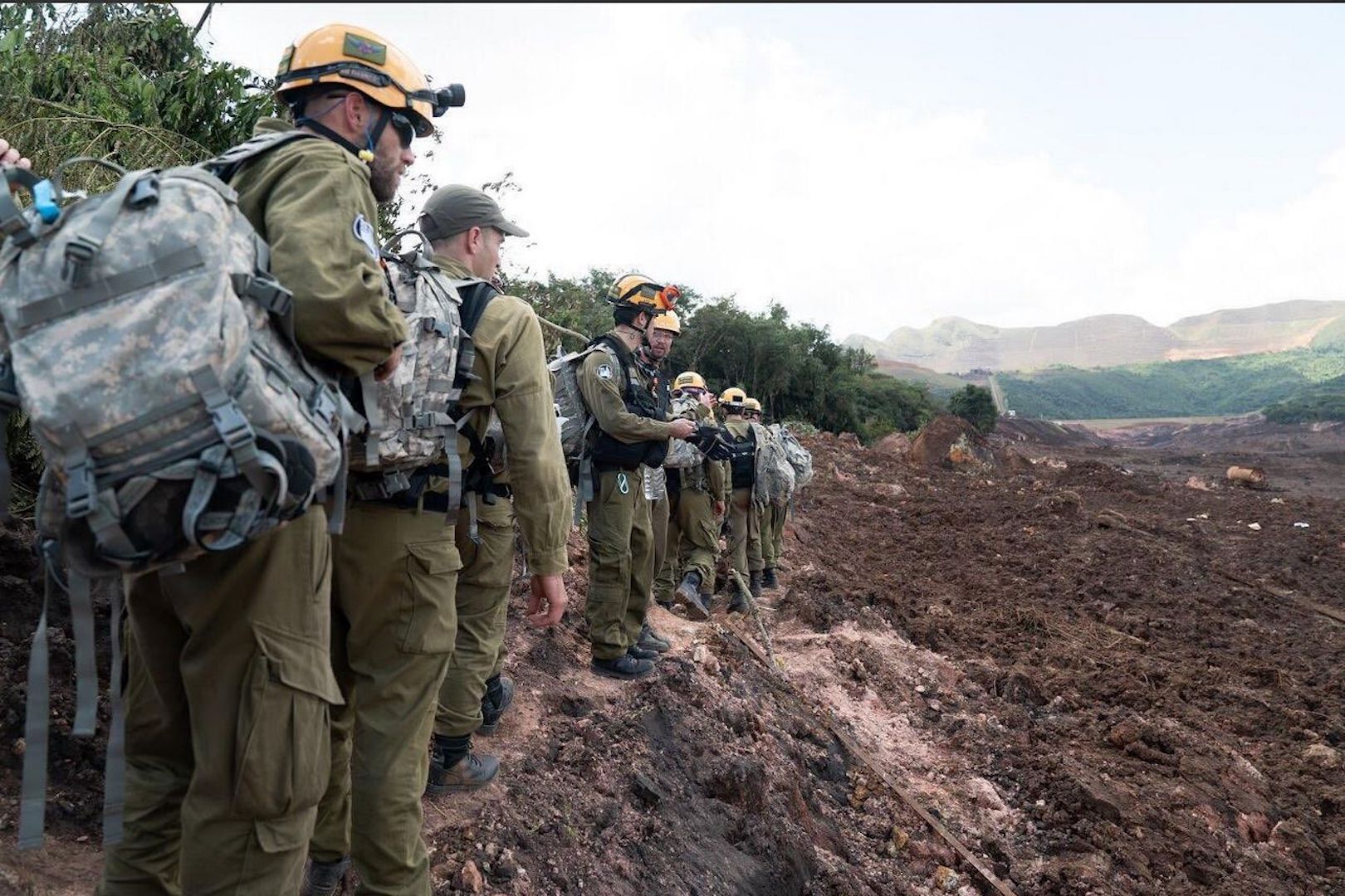 Brazil,Israeli forces came to Brumadinho, Minas Gerais to help look for victims of Mina do Feijão Mine,