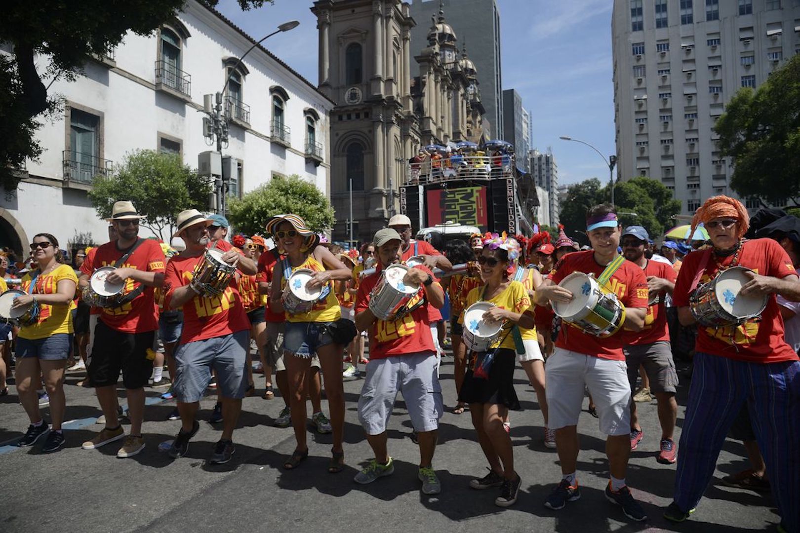 Brazil,Monobloco parades in the center of Rio de Janeiro,