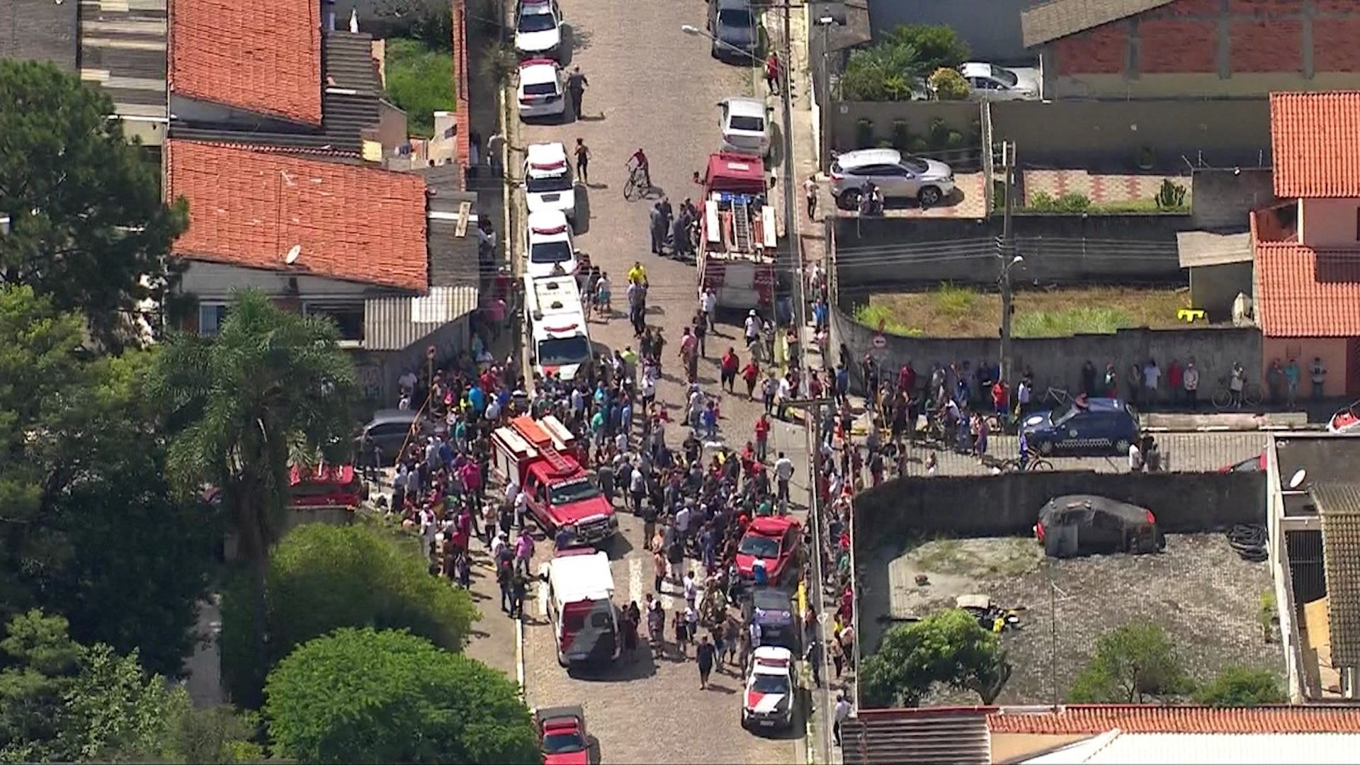 Brazil, São Paulo,Two masked teenagers opened fire in a school in Suzano, Brazil, killing seven before committing suicide
