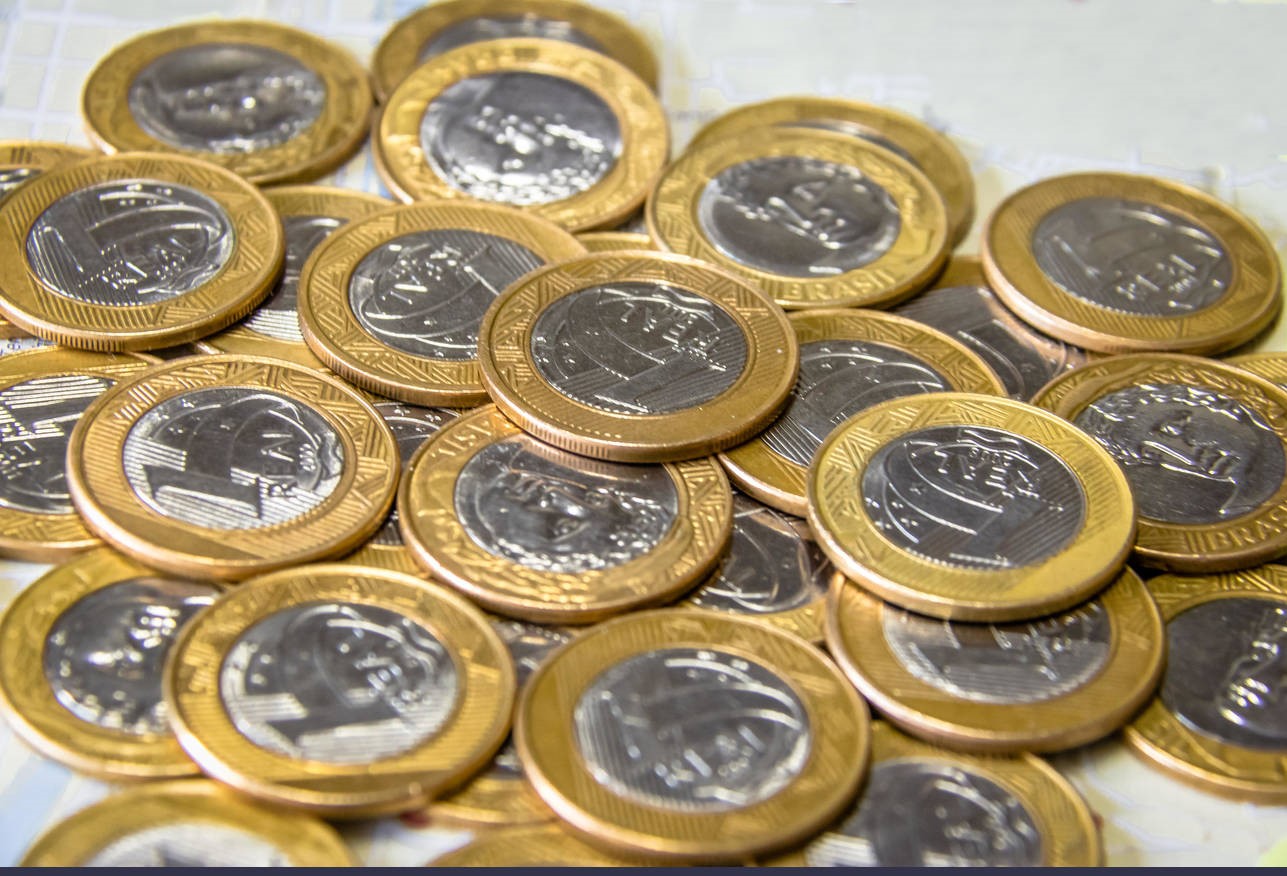 Brazilian currency - One Real coins