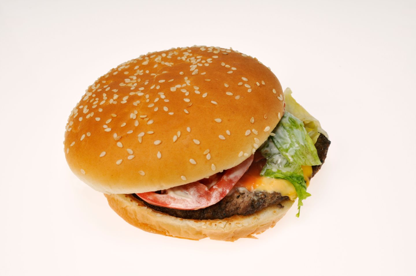 Burger King Whopper on white background. cut out