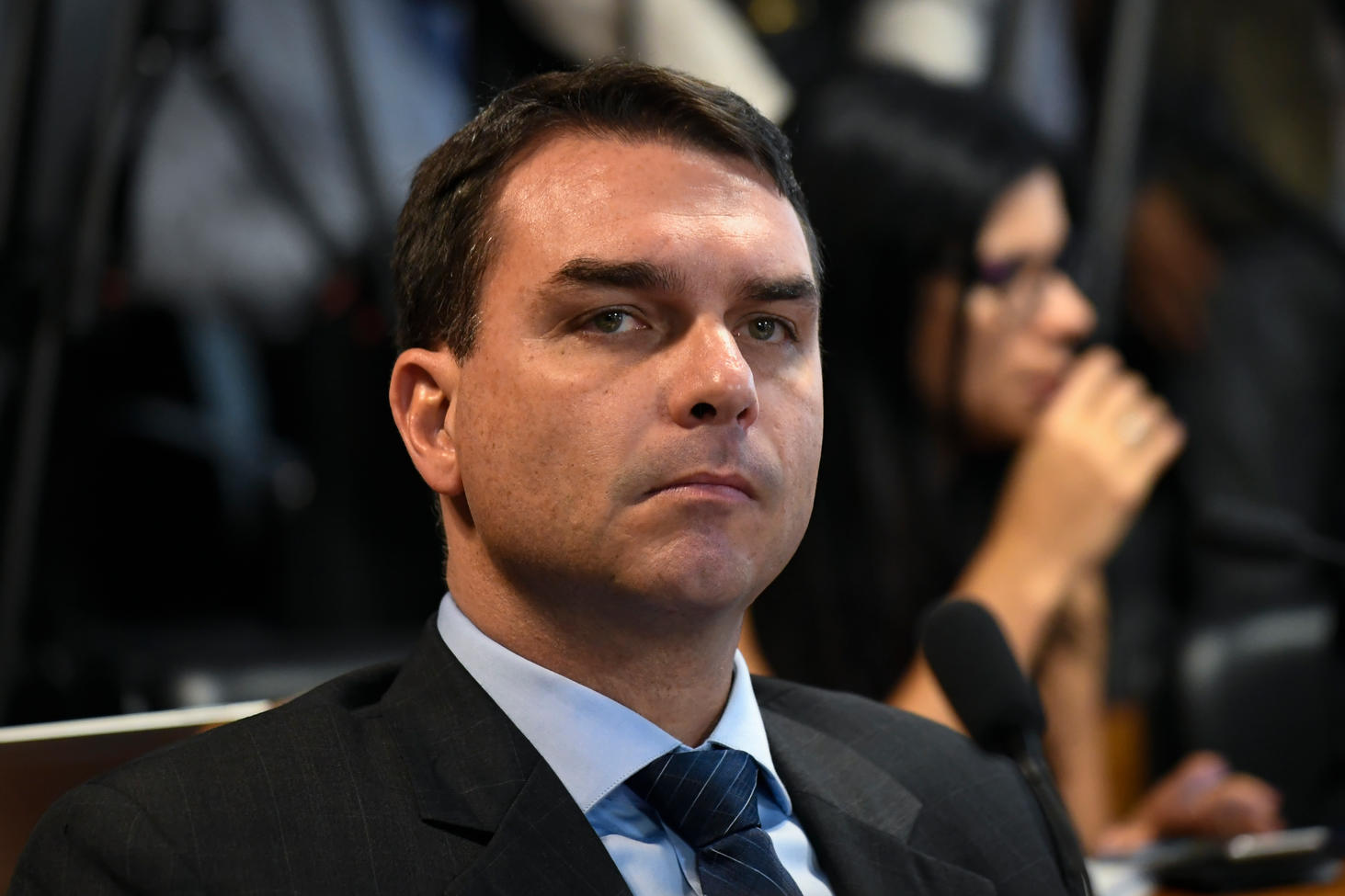 DF - Brasilia - 02/26/2019 - Sabbath of the presidential nomination of the Central Bank - Flavio Bolsonaro, PSL RJ, this Tuesday, February 26, during a Saturday of the Committee of Economic Affairs (CAE). Photo: Mateus Bonomi / AGIF
