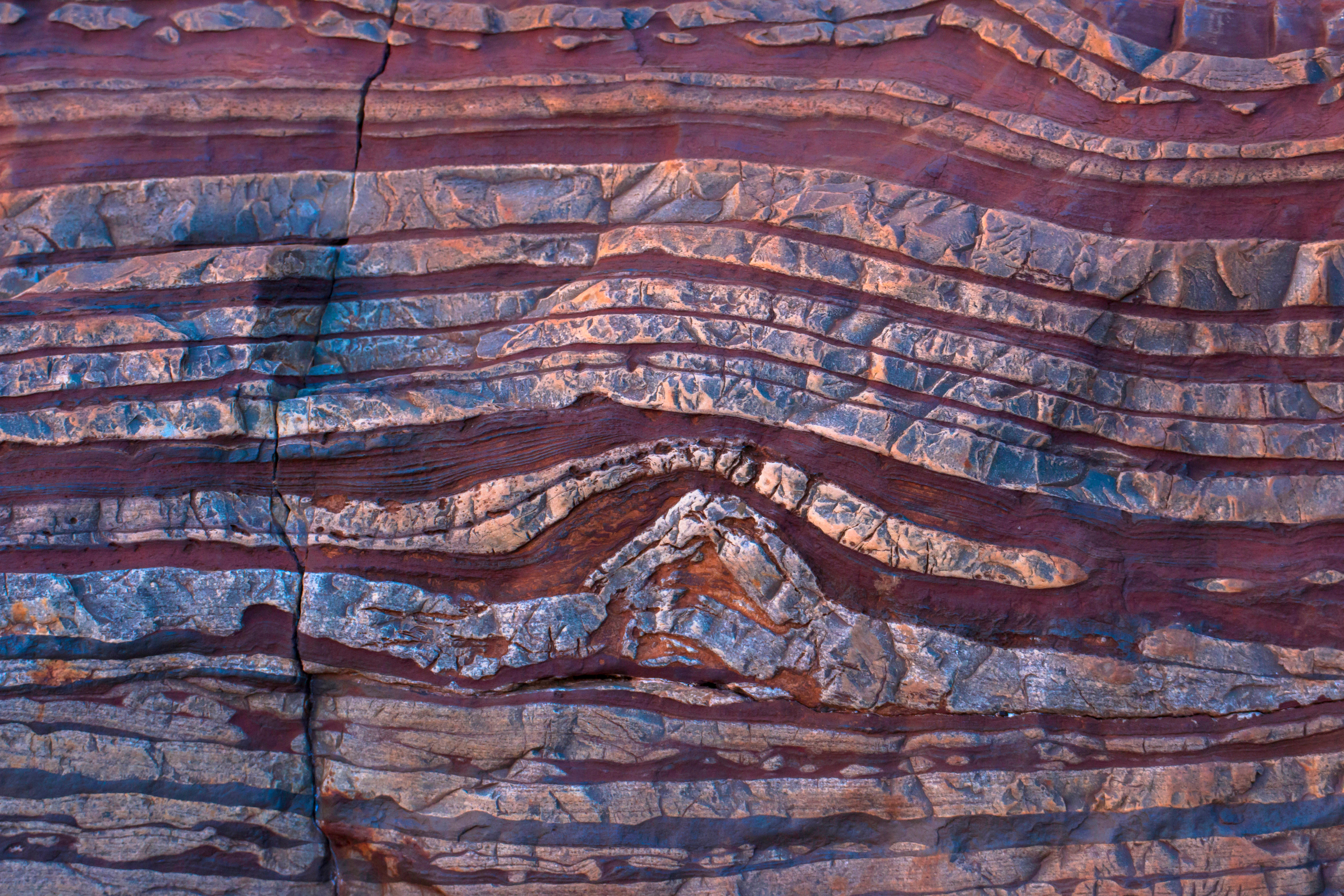 iron ore layers, Australia, Western Australia, Karijini National Park