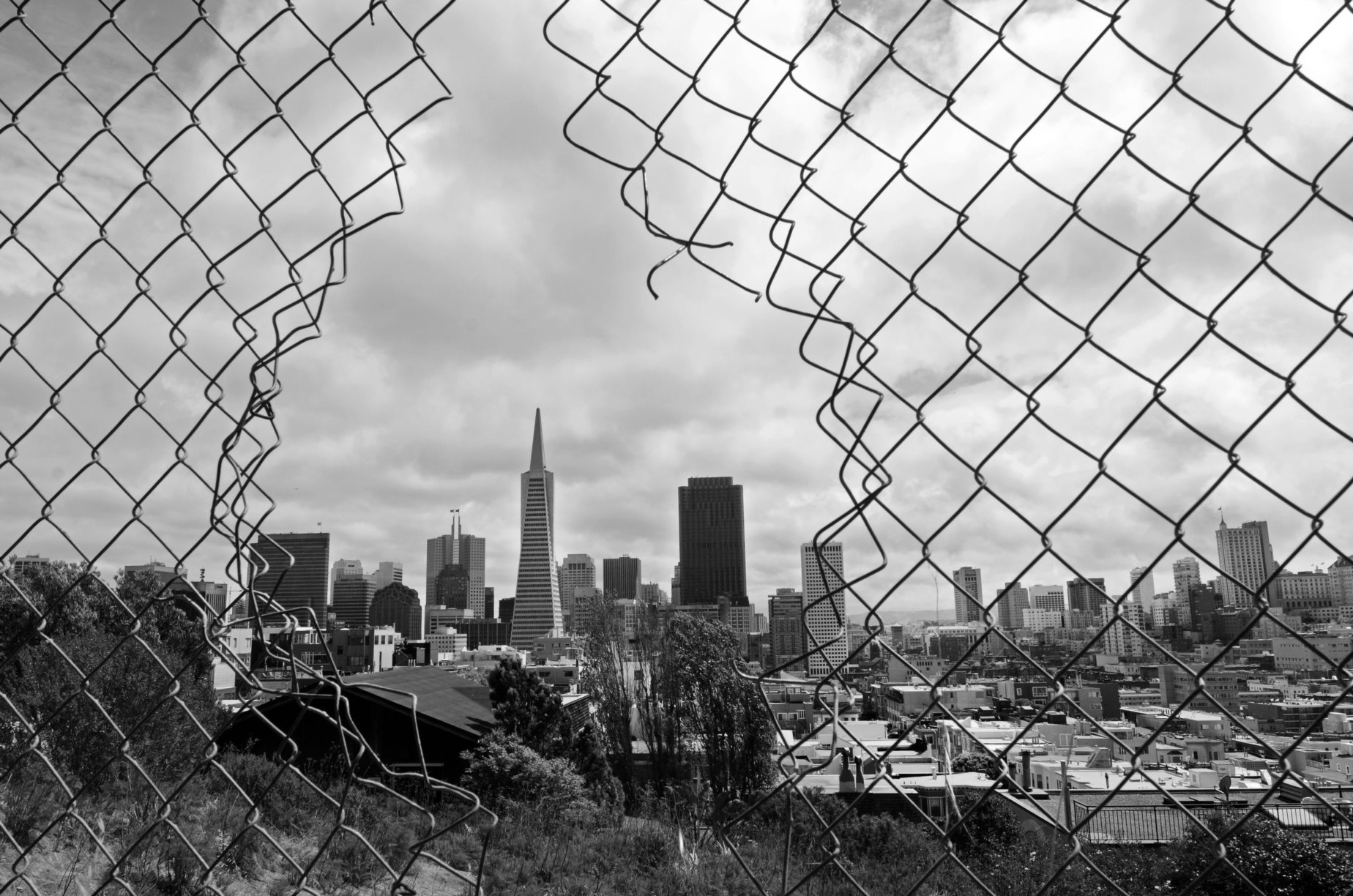 SAN FRANCISCO - MAY 15 2015:San Francisco downtown skyline.Despite being a nationwide leader in job growth the Bay Area suffers from poverty with more than 800,000 people living below the poverty line