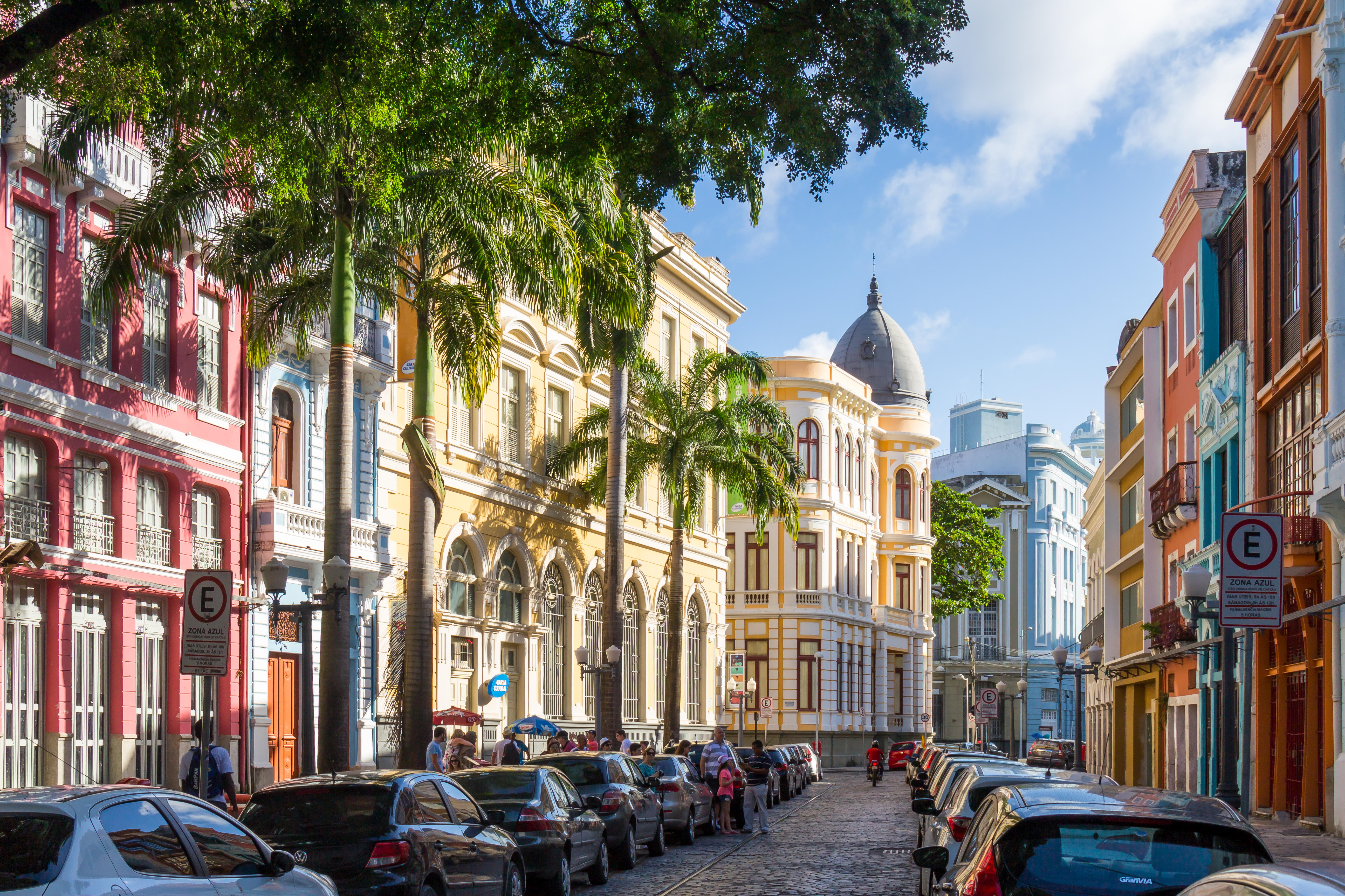 Colorful houses in the historical centre | Recife | Brazil