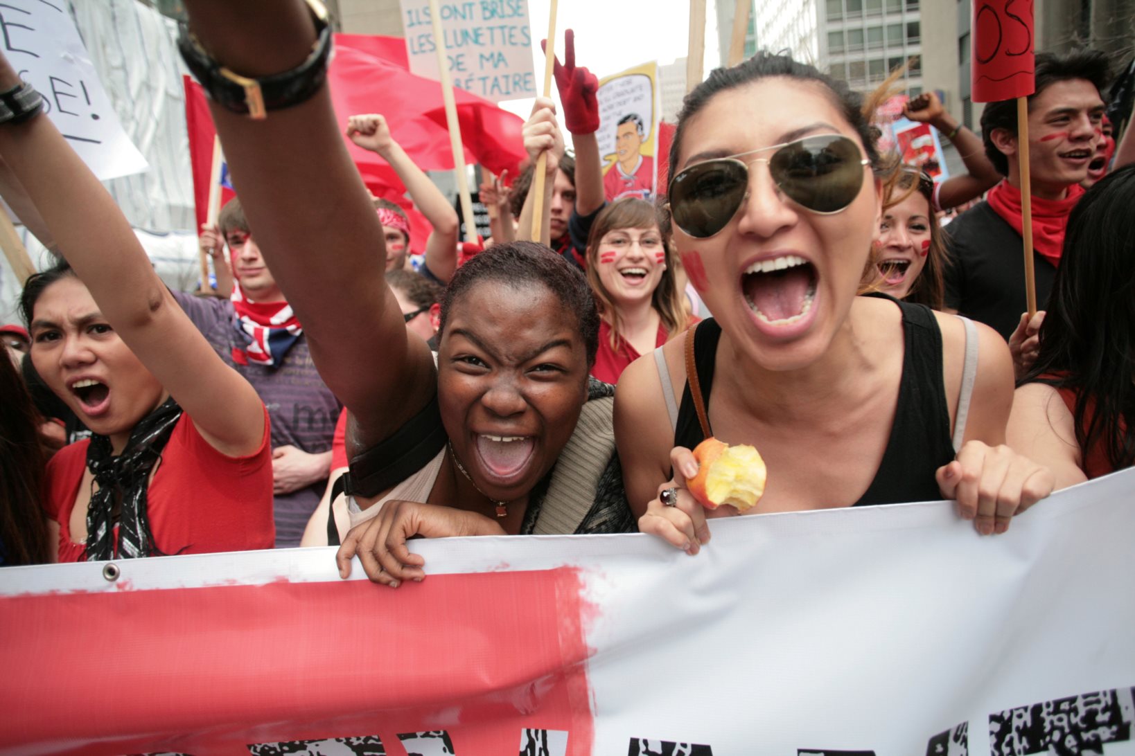 Student Protest against tuition hikes in Montreal, Quebec.