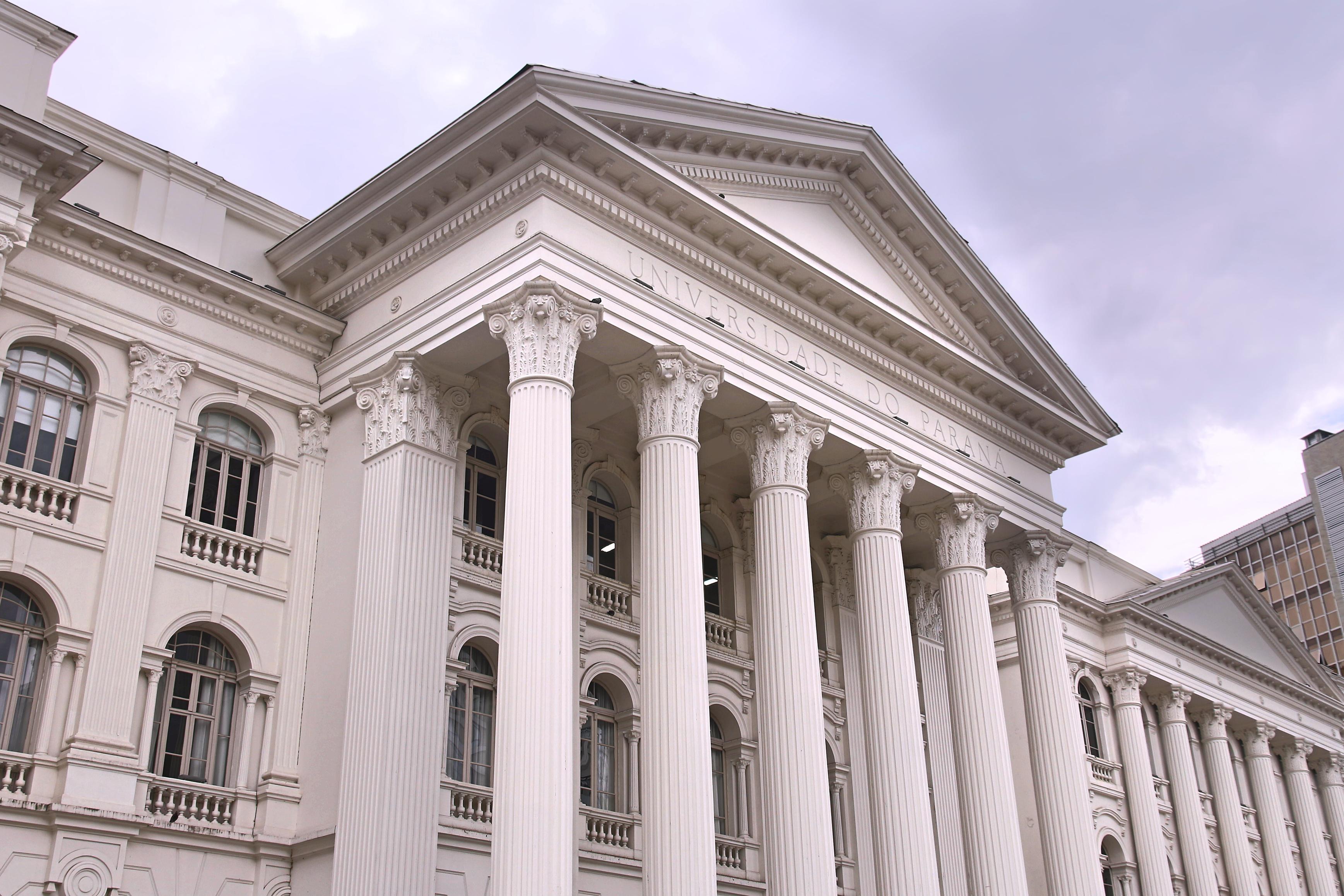 Curitiba, Brazil - Old Town architecture. University of Parana building.